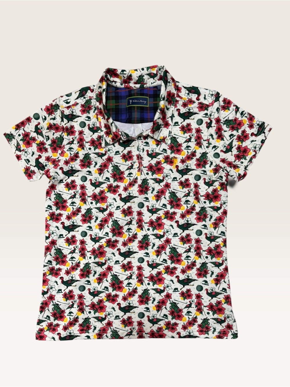 William Murray Golf Polo Shirt Women’s  Greens Keepers All Over Print Medium